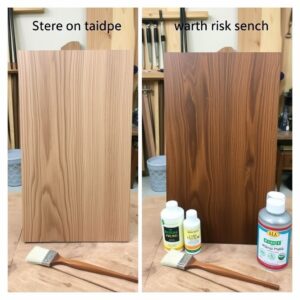 اجرای رنگ چوب گردویی