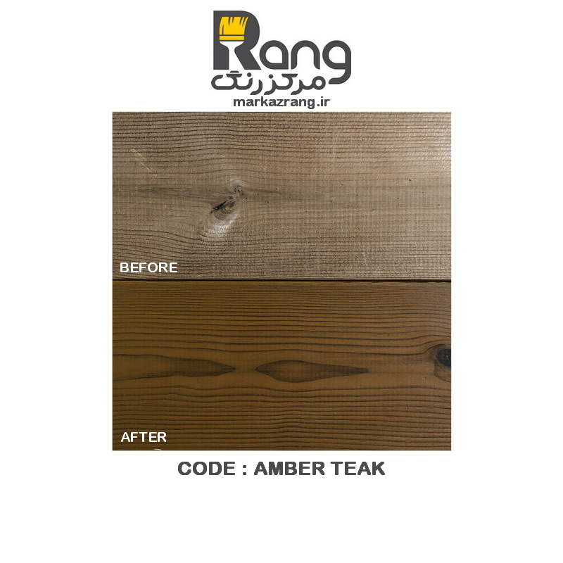 رنگ ترمووود گیاهی ترموشیلد هامرز ، سپر محافظ ترمووود ، کد Amber Teak امبرتیک ، 1LT لیتری - Image 2