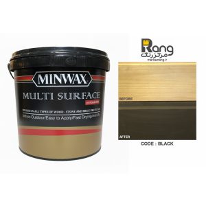 رنگ چوب پایه آب مینوکس ، کد مشکی ، 4LT لیتری