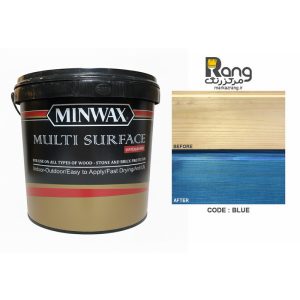 رنگ چوب پایه آب مینوکس ، کد آبی ، 4LT لیتری