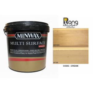 رنگ چوب پایه آب مینوکس ، کد کرم ، 4LT لیتری