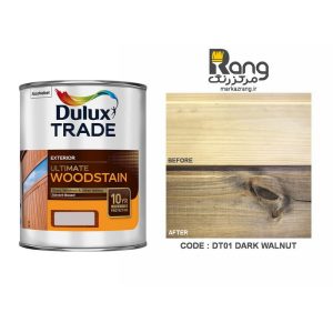 رنگ چوب دولوکس مدل Dark Walnut DT01 حجم 1LT لیتری