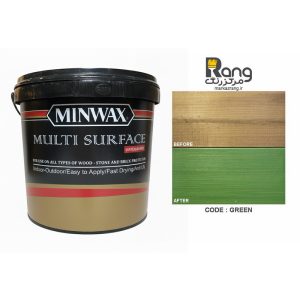 رنگ ترمووود پایه آب مینوکس ، کد سبز ، 4LT لیتری
