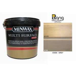 رنگ چوب پایه آب مینوکس ، کد طوسی ، 4LT لیتری