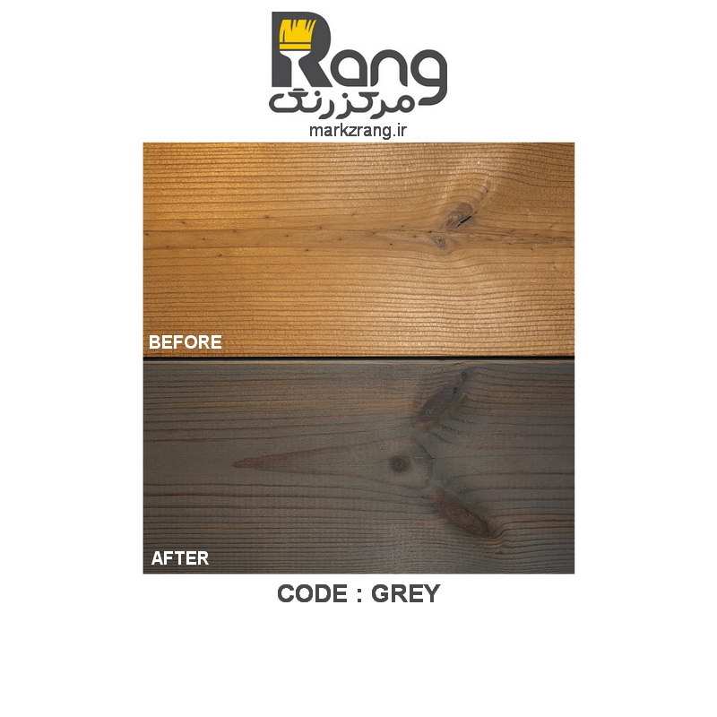 رنگ ترمووود گیاهی پریمیوم هامرز ، محافظت کامل با یک دست اجرا ، کد Grey توسی ، 1LT لیتری - Image 2