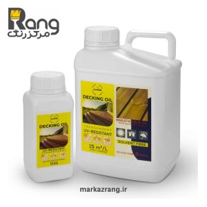 روغن چوب و ترمووود دکینگ اویل Decking Oil هامرز، حاوی نانو ذرات ضد UV، قوطی 1LT لیتری