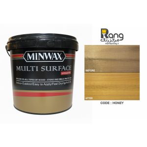 رنگ ترمووود پایه آب مینوکس ، کد عسلی ، 4LT لیتری