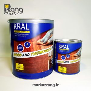 روغن محافظ چوب KRAL، روغن کرال اصلی کد 3005 قوطی 1 لیتری