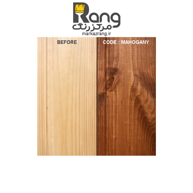 رنگ چوب گیاهی ترموشیلد هامرز ، سپر محافظ چوب ، کد Mahogany ماهگونی ، 1LT لیتری - Image 2