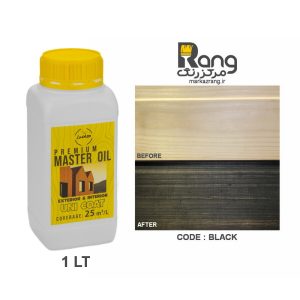 رنگ چوب گیاهی پریمیوم هامرز ، محافظت کامل با یک دست اجرا ، کد Black مشکی ، 1LT لیتری
