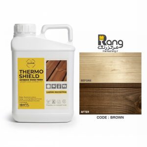 رنگ چوب گیاهی ترموشیلد هامرز ، سپر محافظ چوب ، کد Brown قهوه ای ، 5LT لیتری