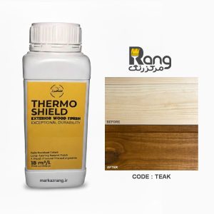 رنگ چوب گیاهی ترموشیلد هامرز ، سپر محافظ چوب ، کد Teak تیک ، 1LT لیتری